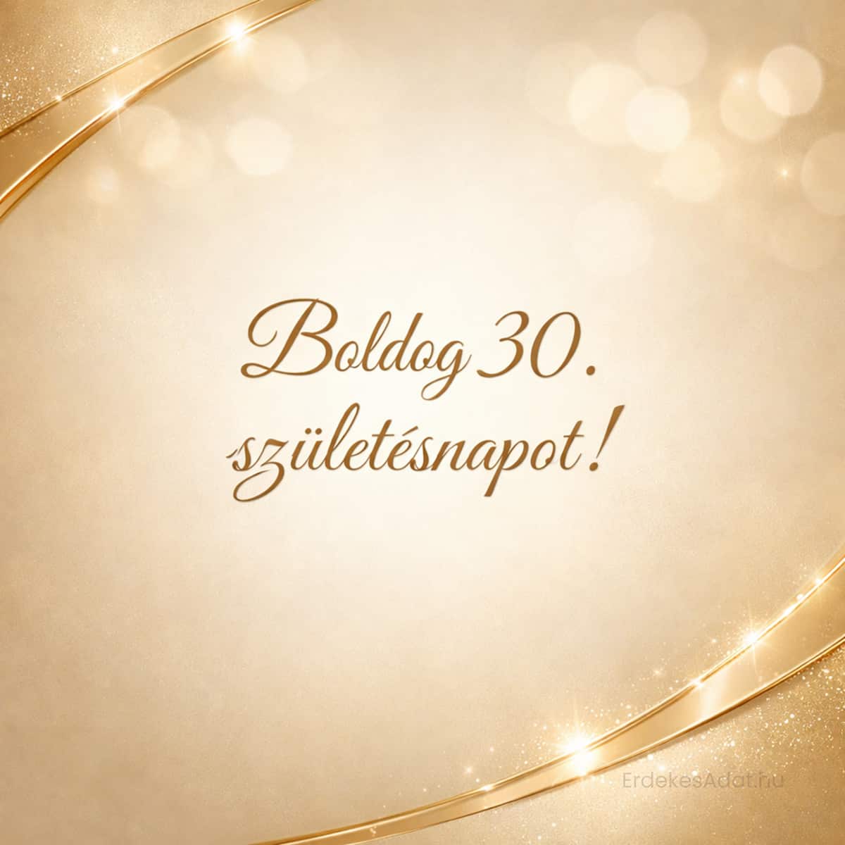 boldog 30 születésnap elegáns világos képeslap