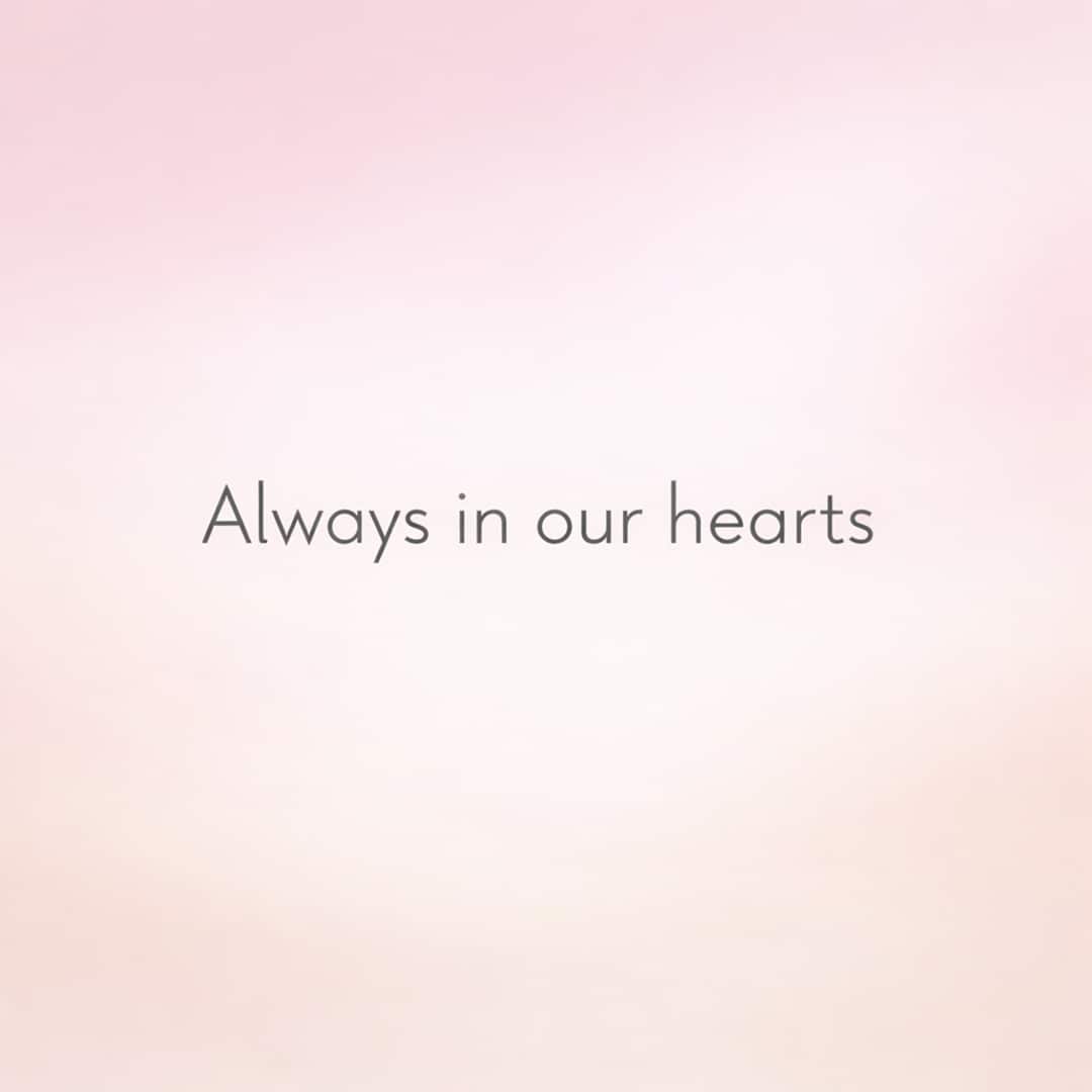 always in our hearts sympathy message on soft gradient background