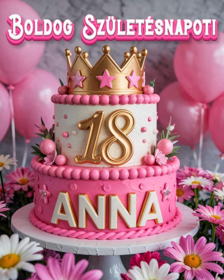 boldog születésnapot Anna 18. születésnapi köszöntő kép