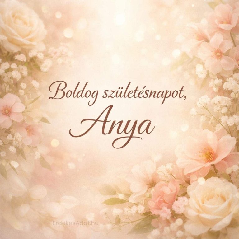 Boldog születésnapot anya kép virágos stílus letölthető