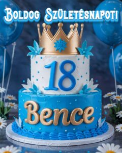 boldog 18. születésnapot Bence köszöntő kép
