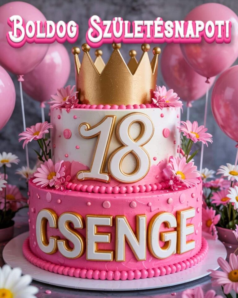 boldog 18. születésnapot Csenge köszöntő kép