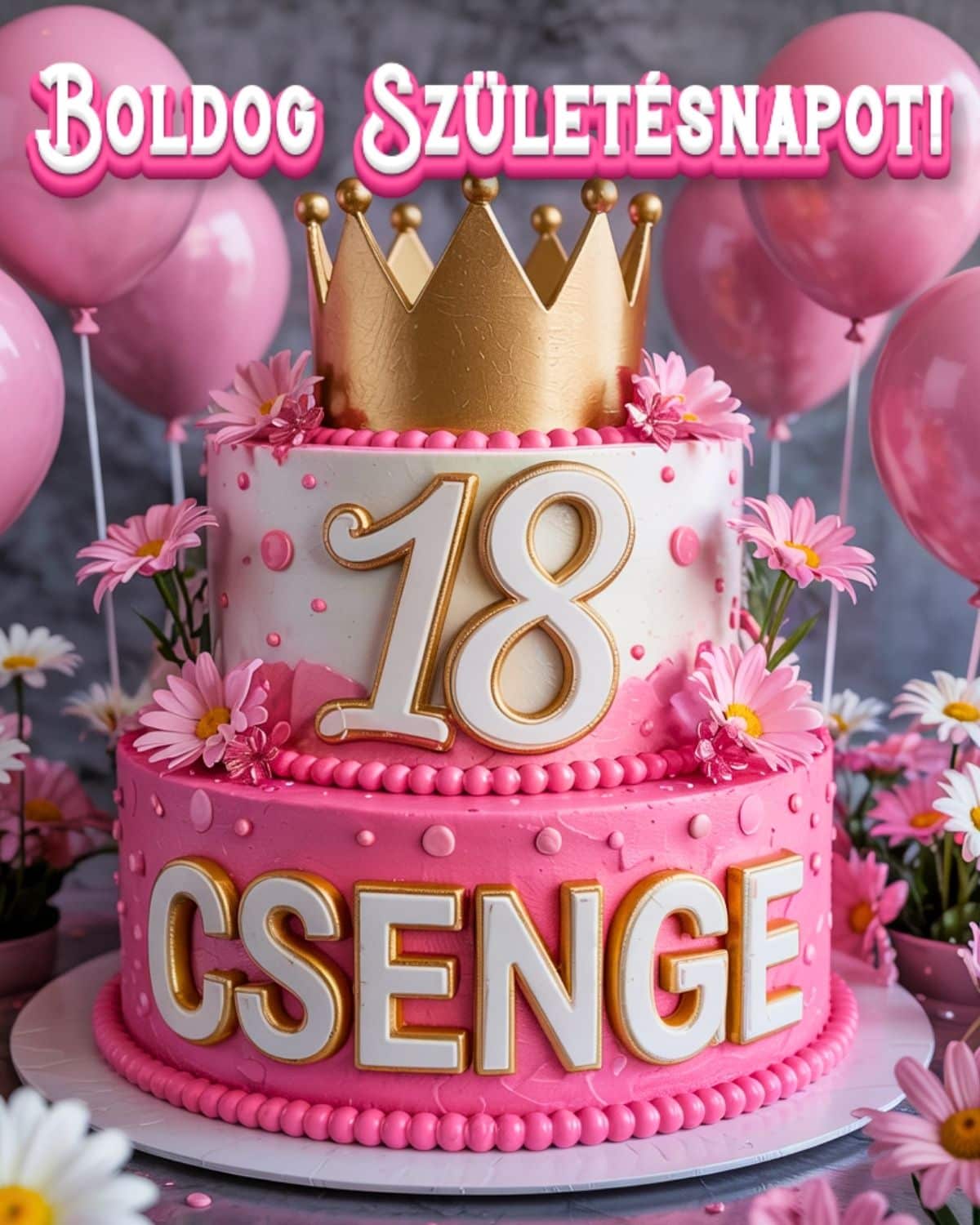 boldog 18. születésnapot Csenge köszöntő kép