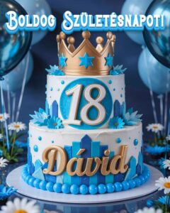 boldog születésnapot Dávid 18. születésnapi köszöntő kép