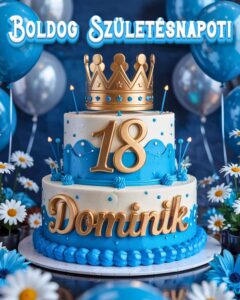 boldog 18. születésnapot Dominik köszöntő kép