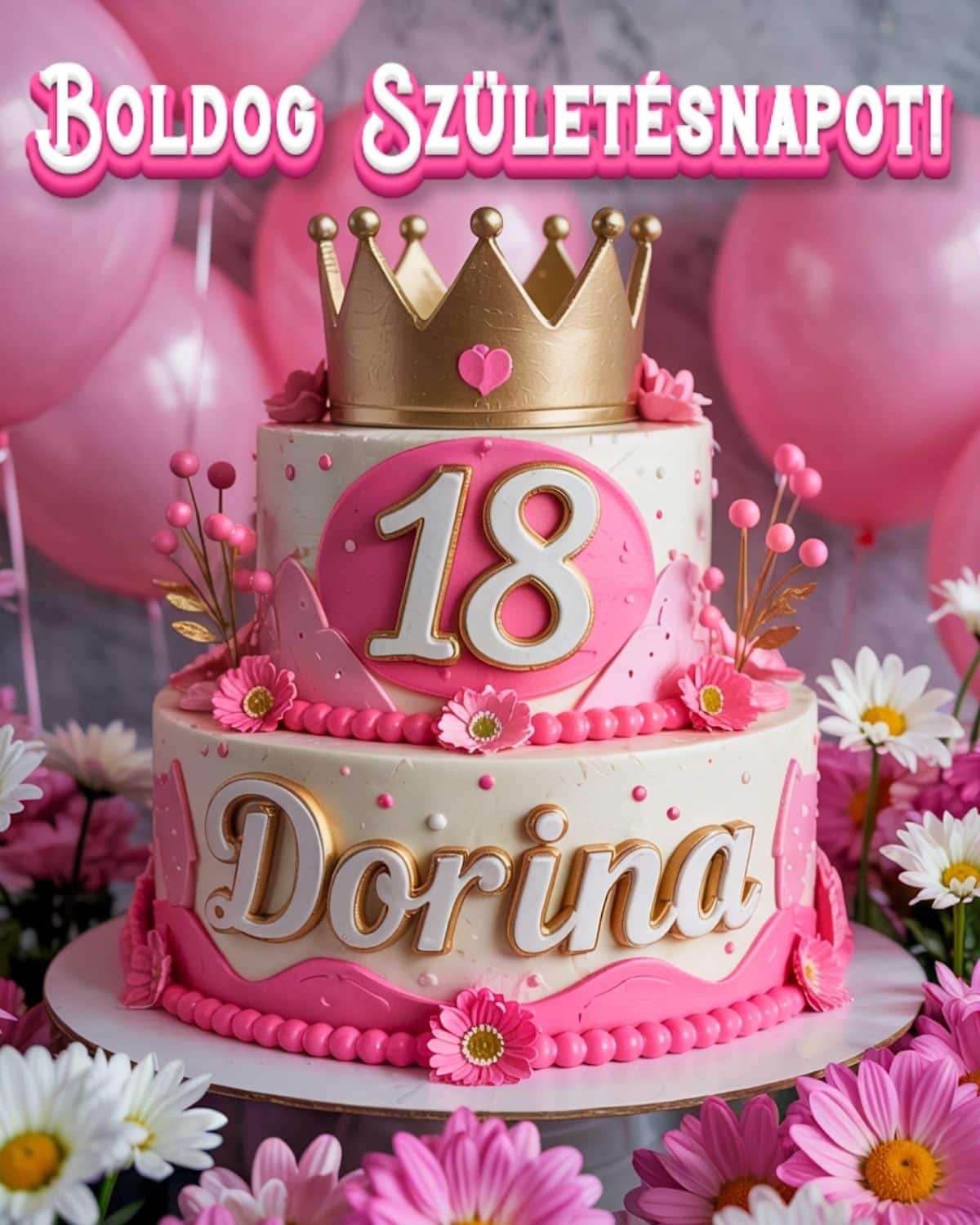 boldog születésnapot Dorina 18. születésnapi köszöntő kép