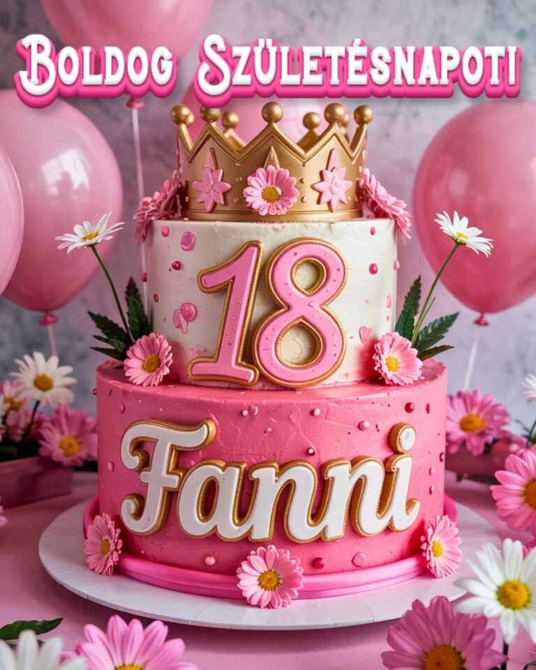 névre szóló 18. születésnapi boldog születésnapot kép Fanni számára