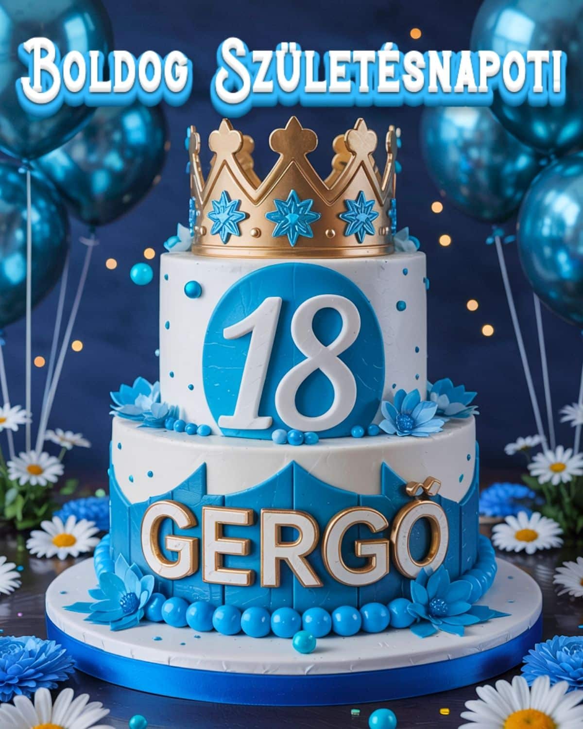 névre szóló 18. születésnapi boldog születésnapot kép Gergő számára
