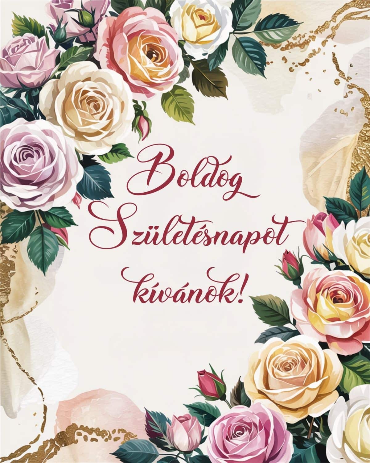 Klasszikus stílusú boldog születésnapot kívánok kép