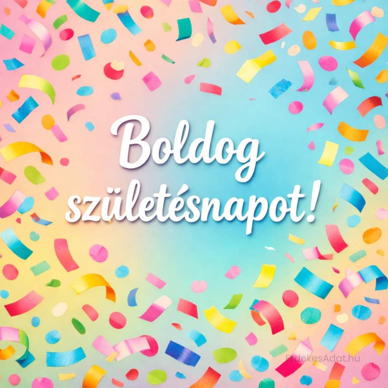 boldog születésnapot konfettis háttérrel vidám ünnepi kép