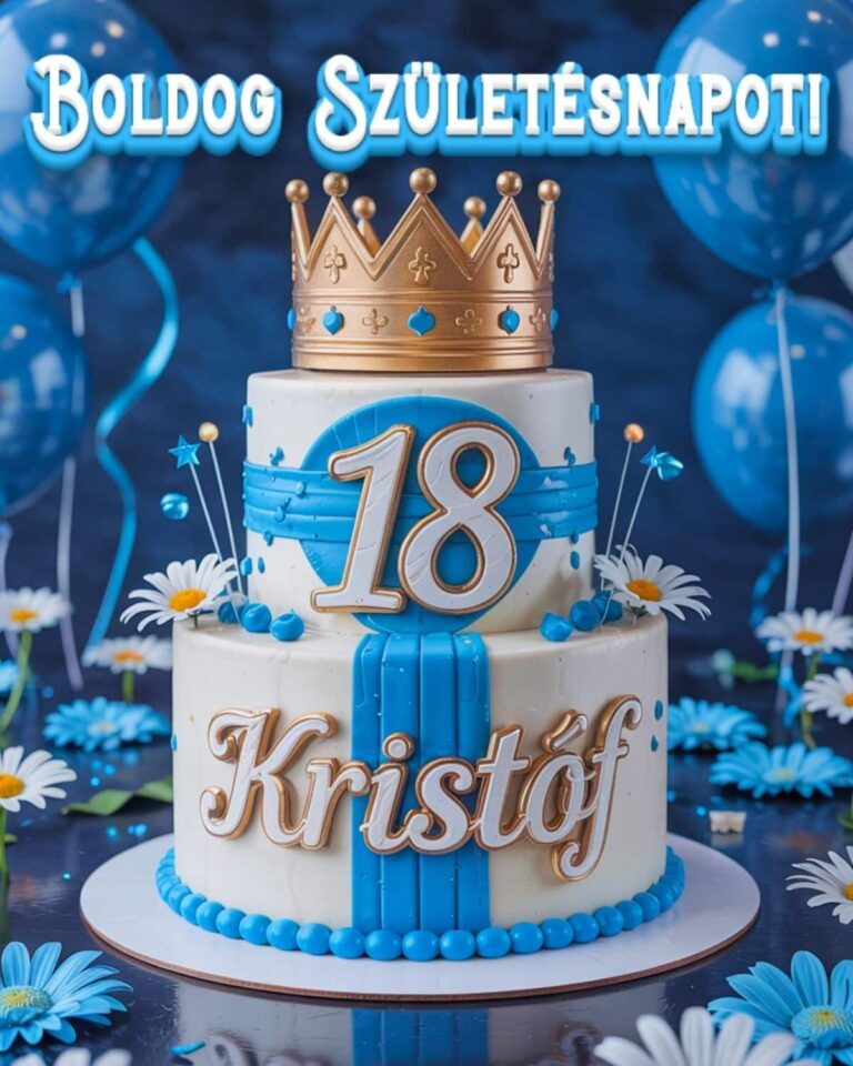 boldog születésnapot Kristóf 18. születésnapi köszöntő kép