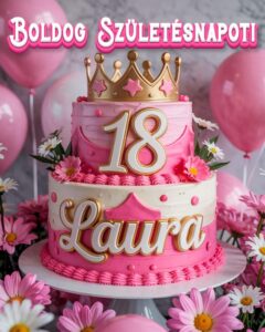 boldog 18. születésnapot Laura köszöntő kép