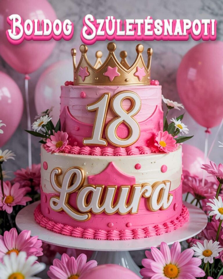 boldog 18. születésnapot Laura köszöntő kép