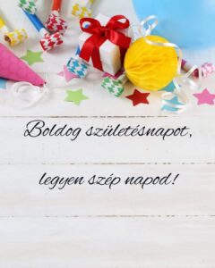 születésnapi képeslap legyen szép napod felirattal, vidám világos háttér