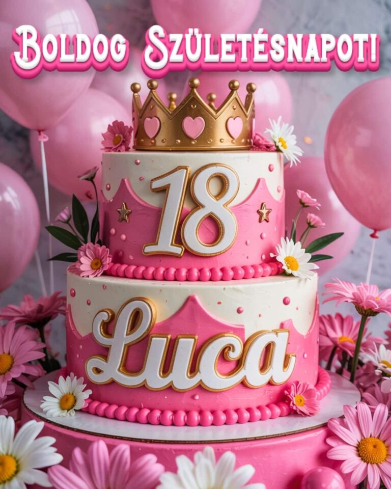 névre szóló 18. születésnapi boldog születésnapot kép Luca számára