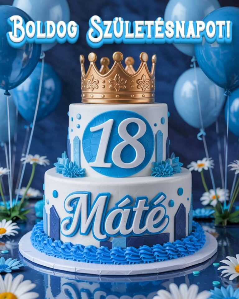 boldog 18. születésnapot Máté köszöntő kép
