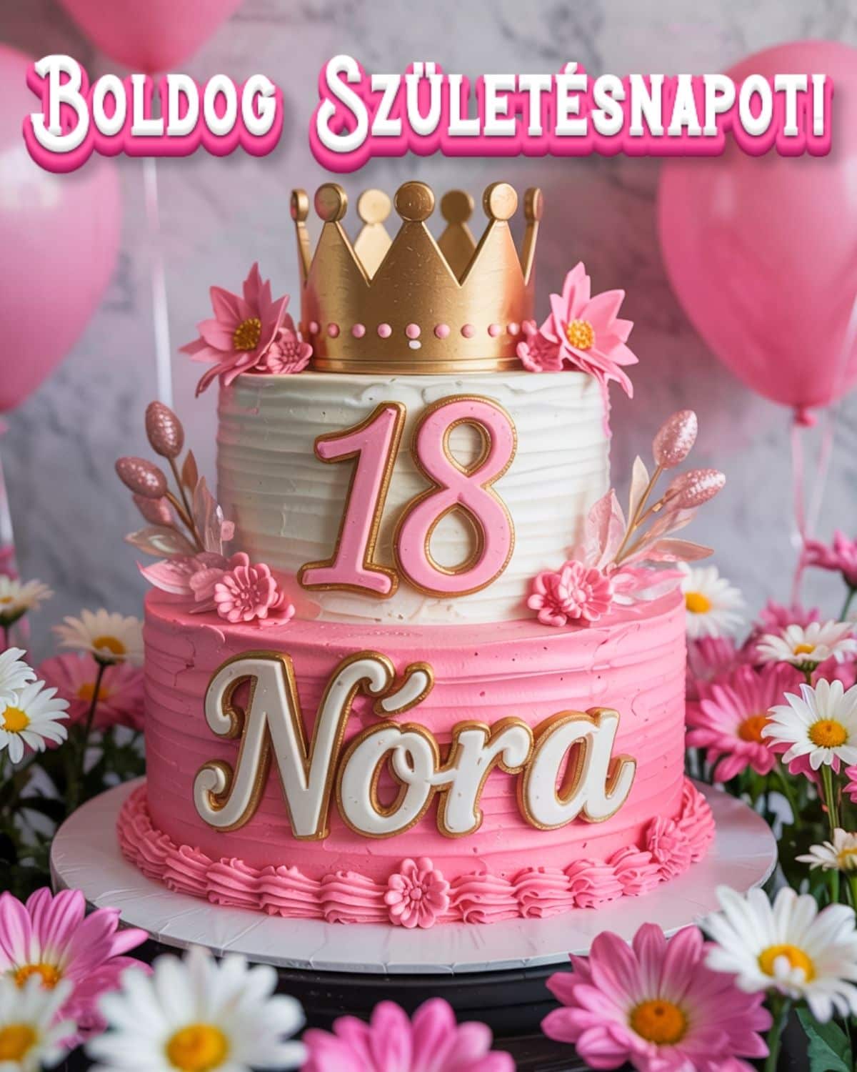 névre szóló 18. születésnapi boldog születésnapot kép Nóra számára