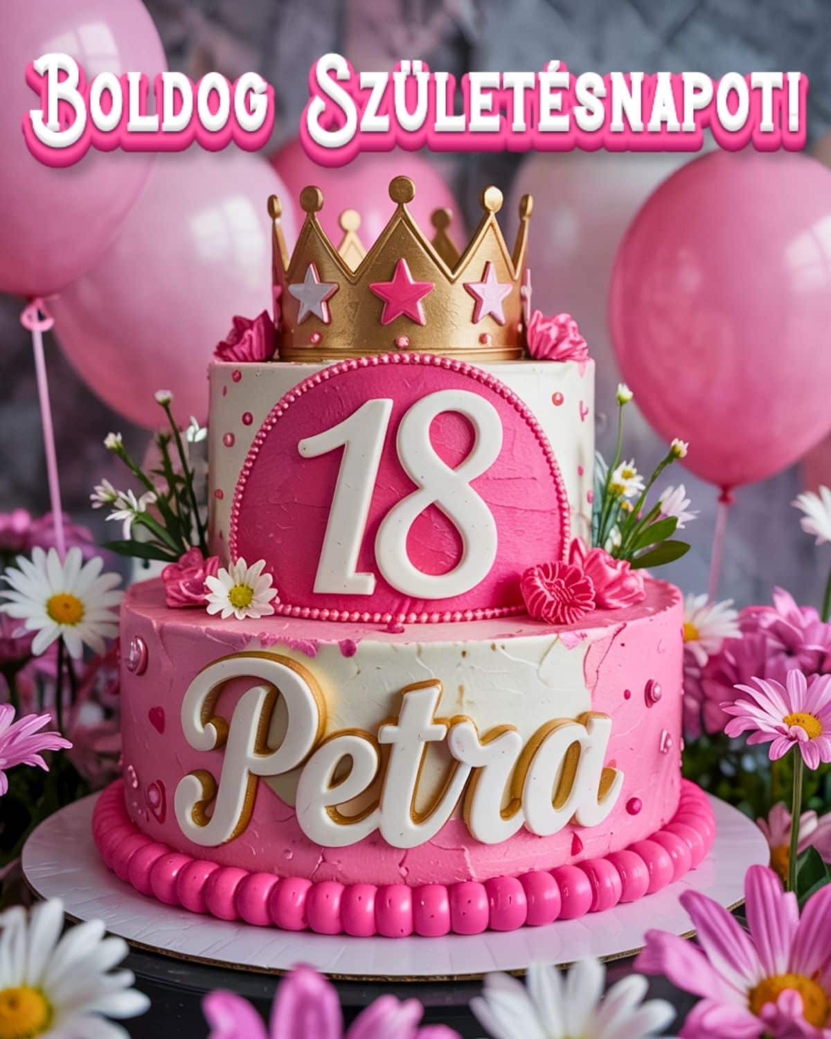 boldog 18. születésnapot Petra köszöntő kép
