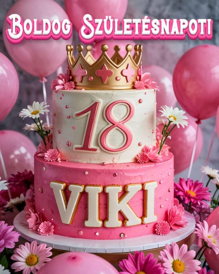 boldog 18. születésnapot Viki köszöntő kép