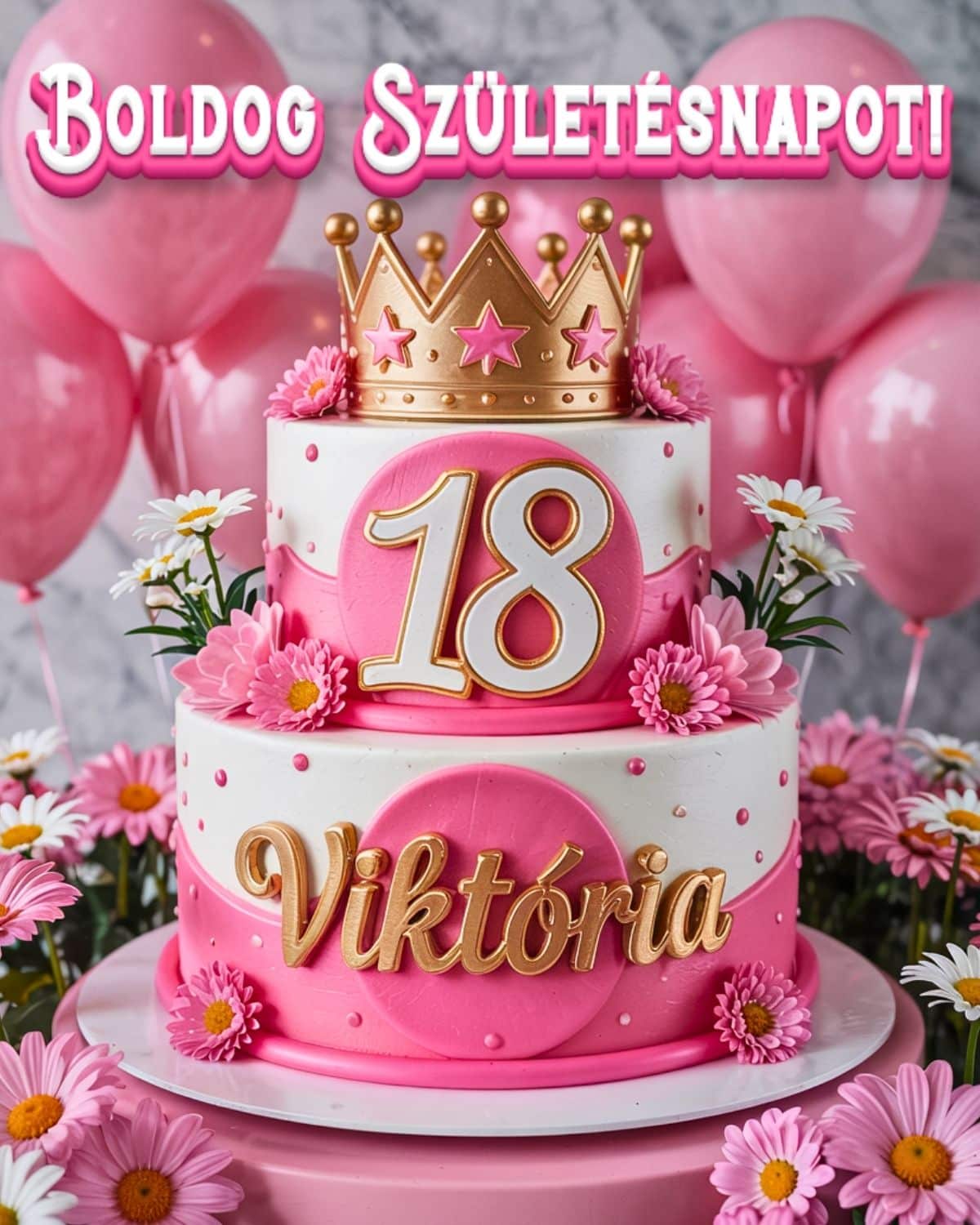 boldog születésnapot Viktória 18. születésnapi köszöntő kép