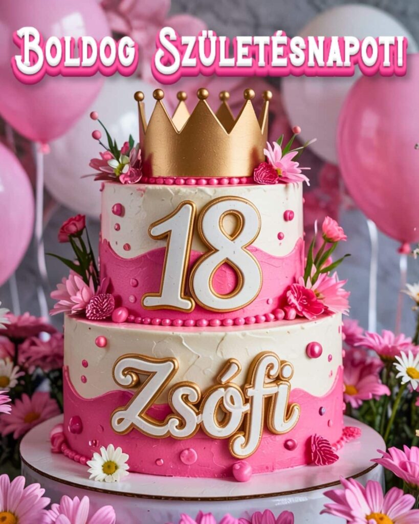 névre szóló 18. születésnapi boldog születésnapot kép Zsófia számára