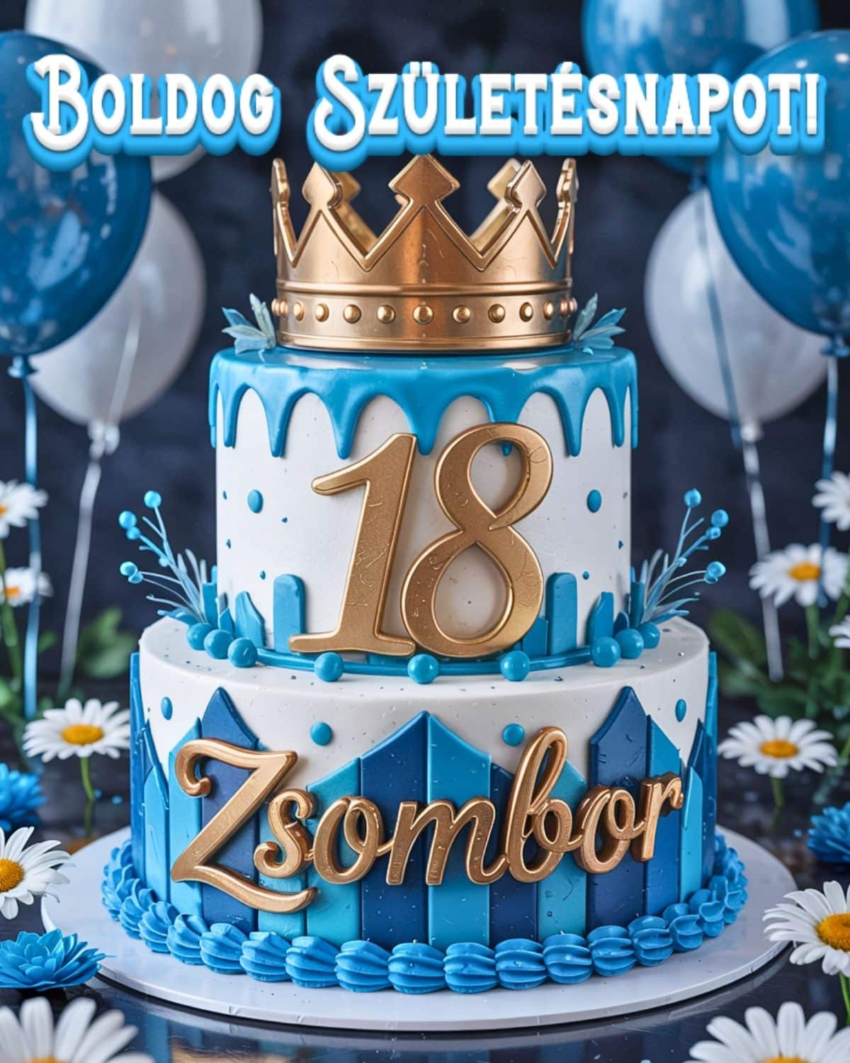 boldog születésnapot Zsombor 18. születésnapi köszöntő kép
