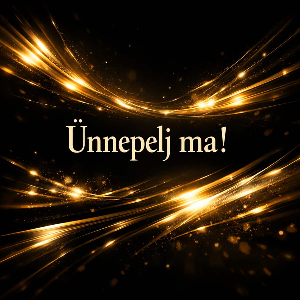 elegáns születésnapi kép ünnepelj ma fekete arany stílus