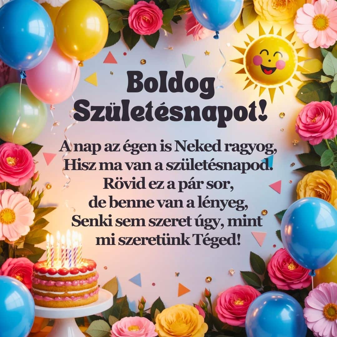 Érzelmes születésnapi köszöntő szeretetet kifejező verssel. Családnak, gyereknek.