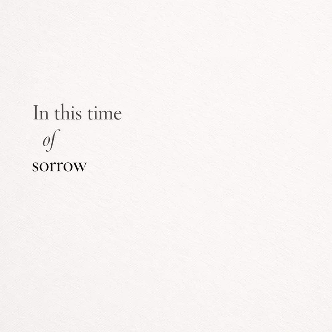 in this time of sorrow sympathy message on minimal light background