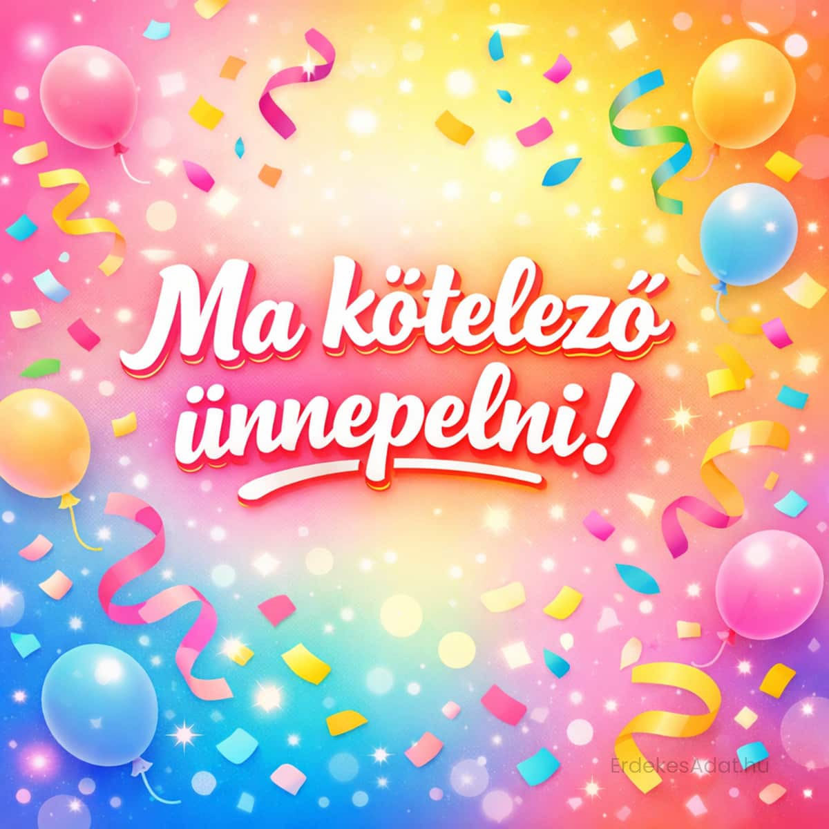 ingyenes letölthető születésnapi köszöntő ma kötelező ünnepelni felirattal