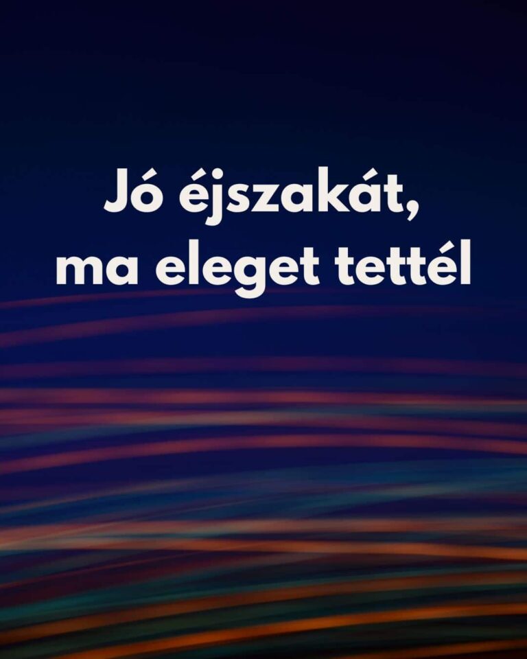 Esti üzenet Jó éjszakát, ma eleget tettél ingyenes képeslap