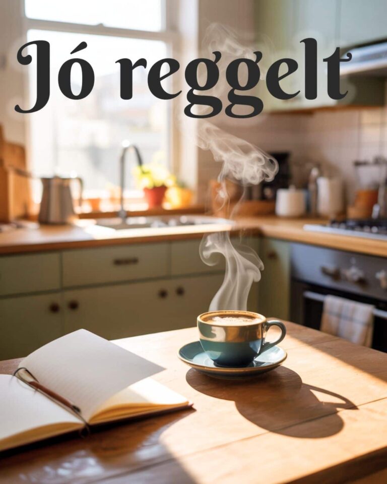kávé és jegyzetfüzet csendes reggelen