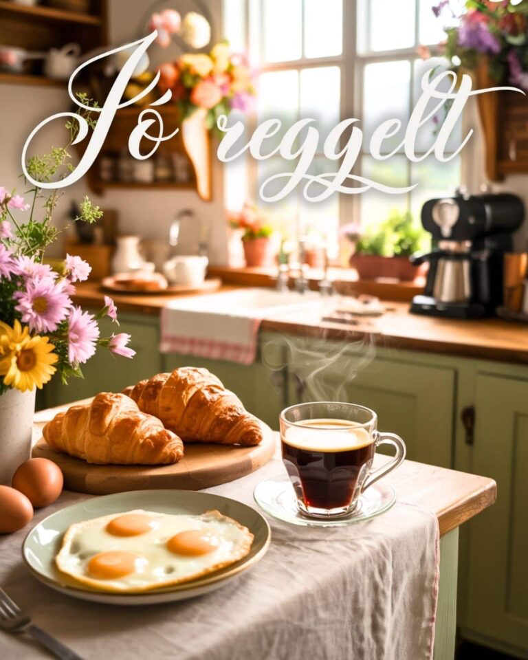 otthonos konyhai reggeli napfényben