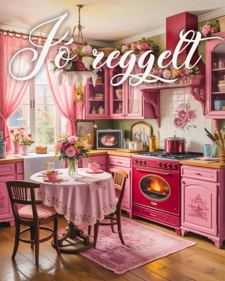 színes, vidám reggeli enteriőr