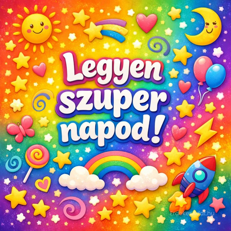 ingyenes letölthető legyen szuper napod születésnapi köszöntő színes háttérrel