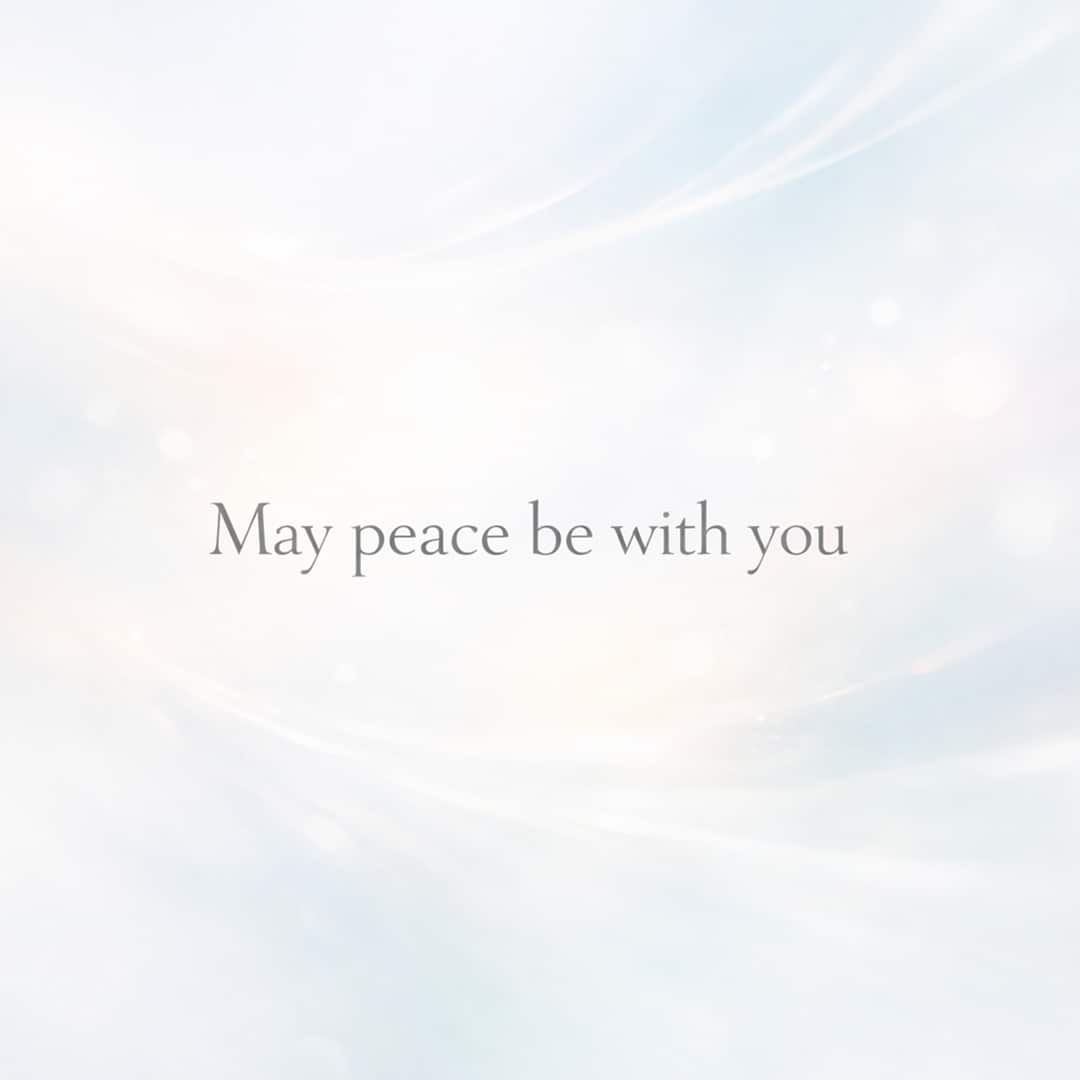 may peace be with you sympathy message on soft abstract light background