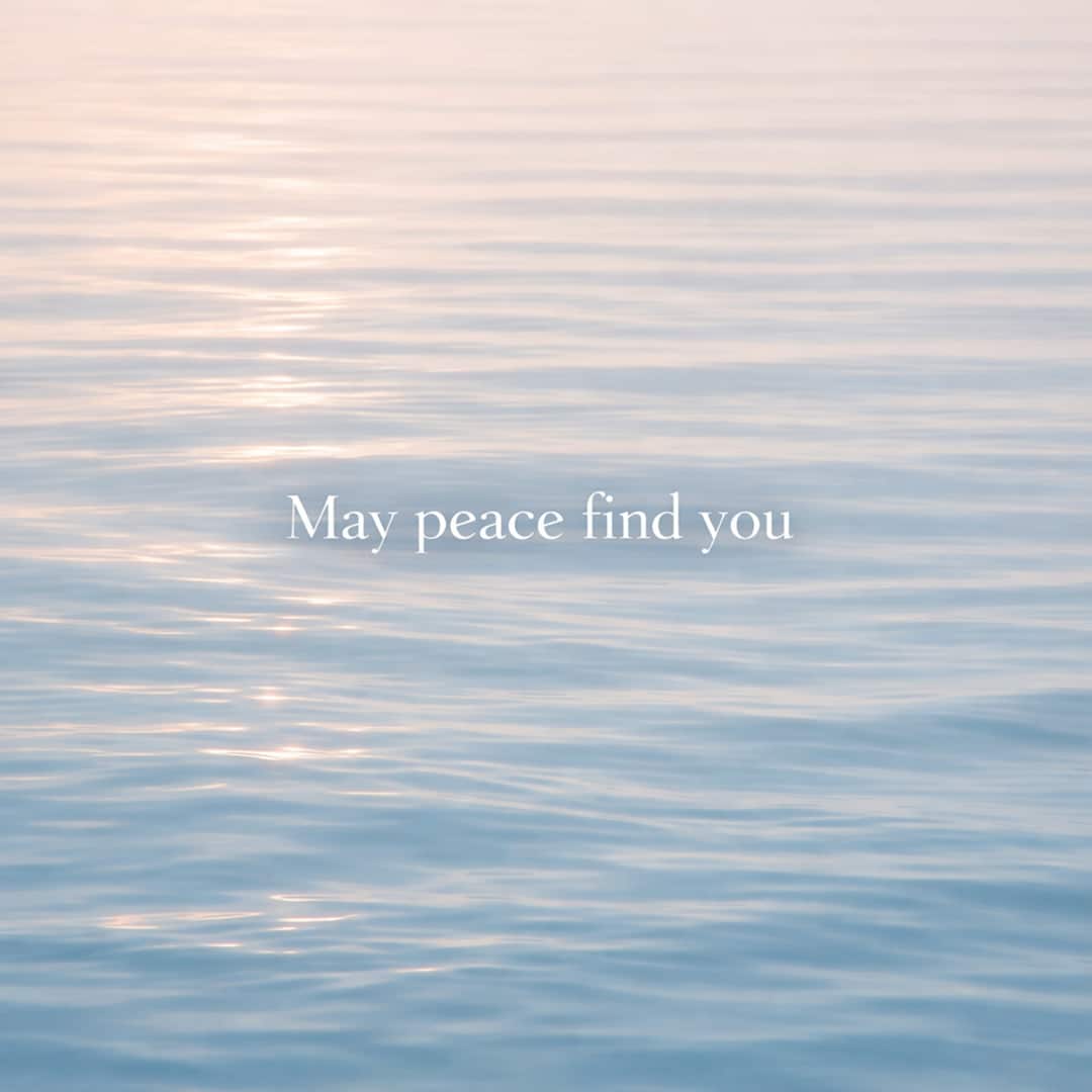 may peace find you sympathy message on calm ocean background