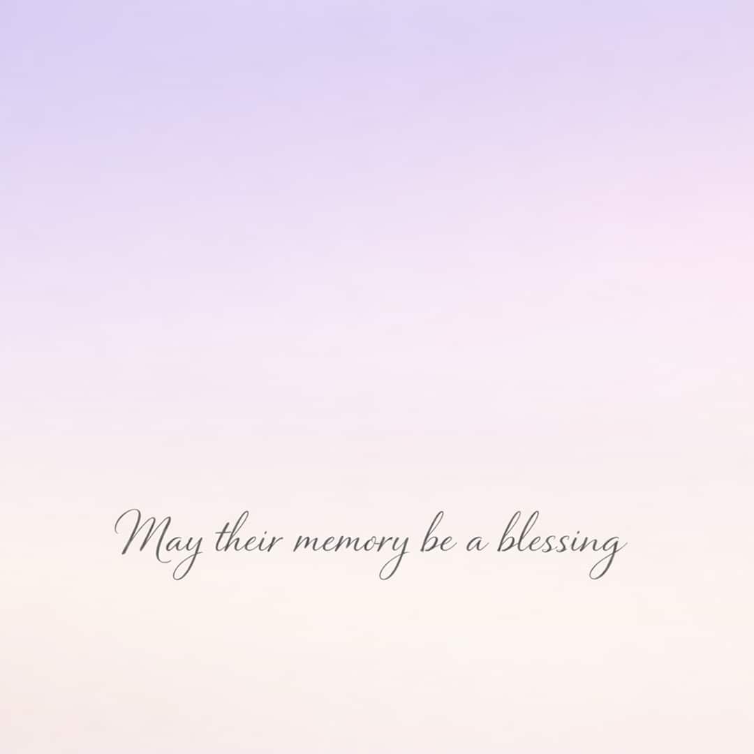 may their memory be a blessing sympathy message on pastel gradient background