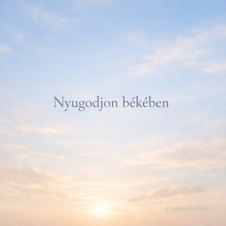 nyugodjon békében felirat égbolt háttéren