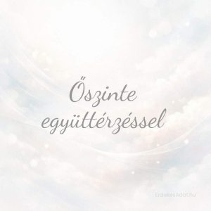 őszinte együttérzéssel felirat lágy világos háttéren