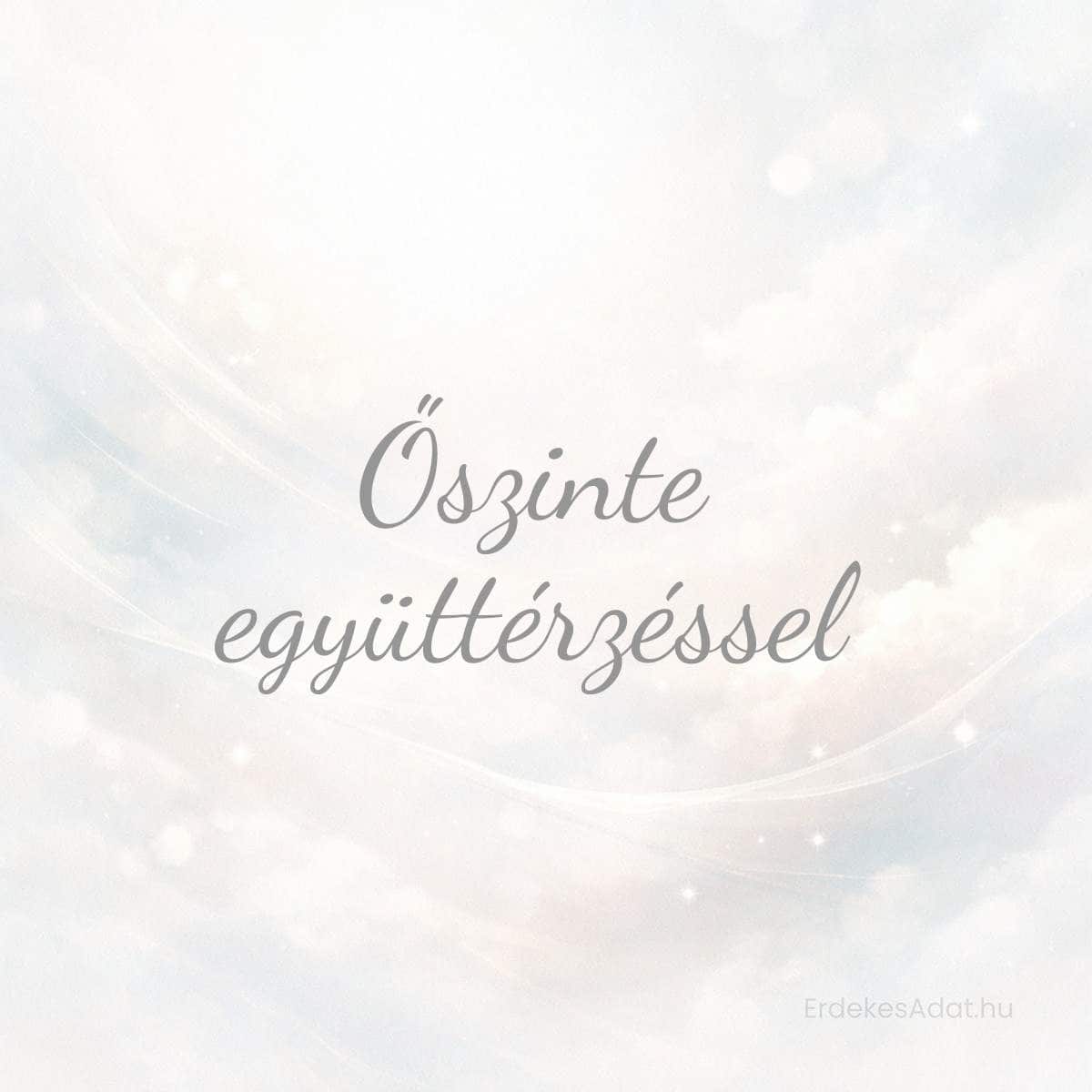 őszinte együttérzéssel felirat lágy világos háttéren