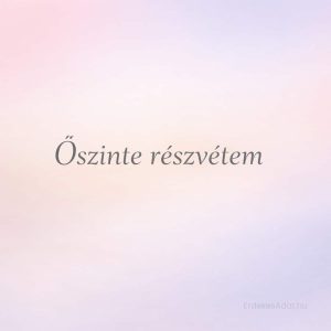 őszinte részvétem felirat pasztell gradient háttéren