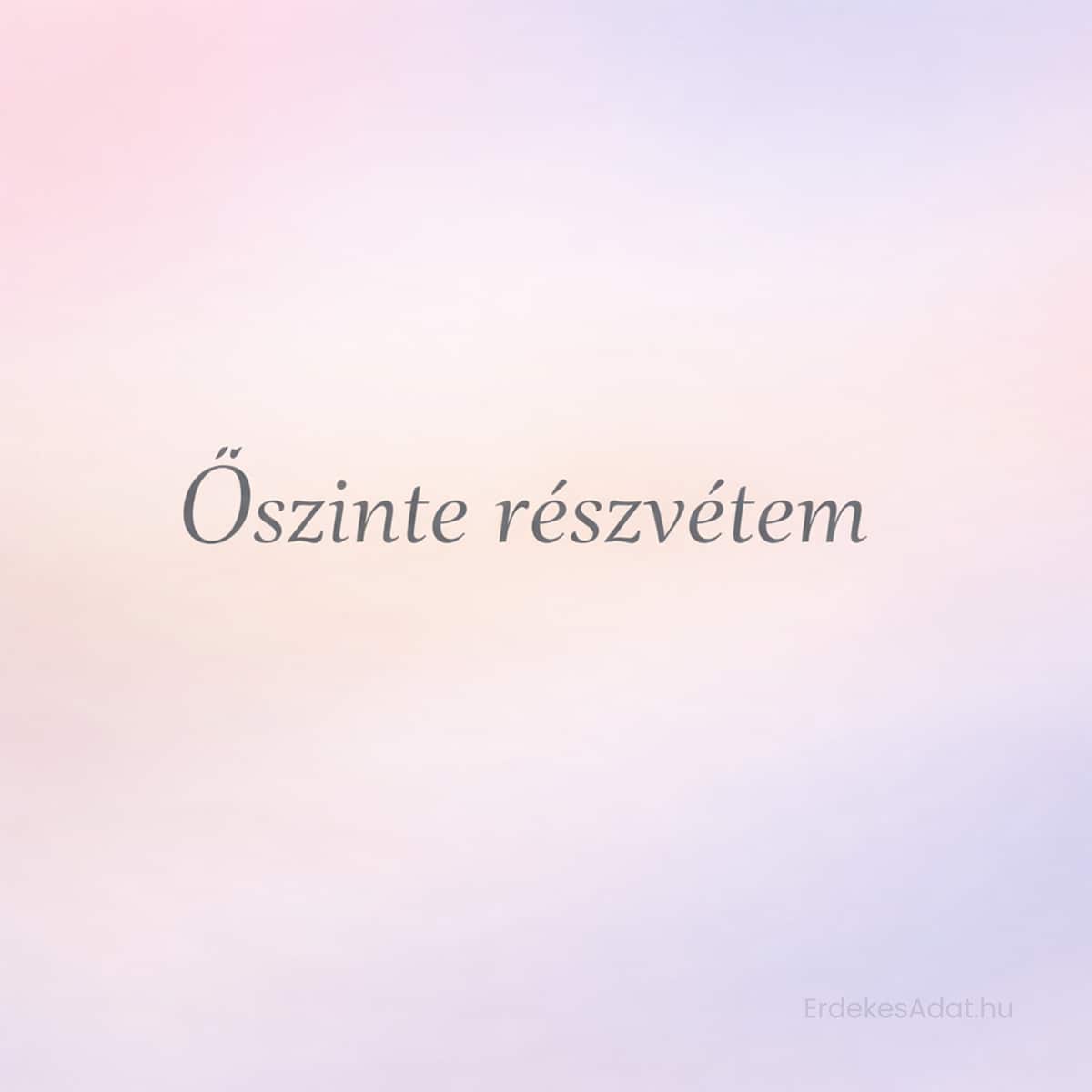 őszinte részvétem felirat pasztell gradient háttéren