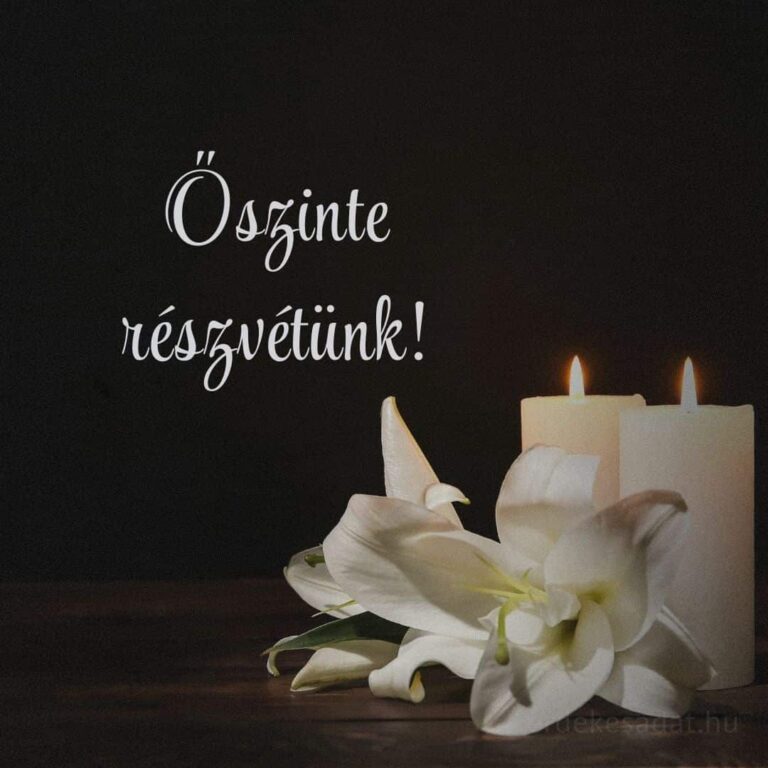Részvétnyilvánítás Őszinte részvétünk felirattal