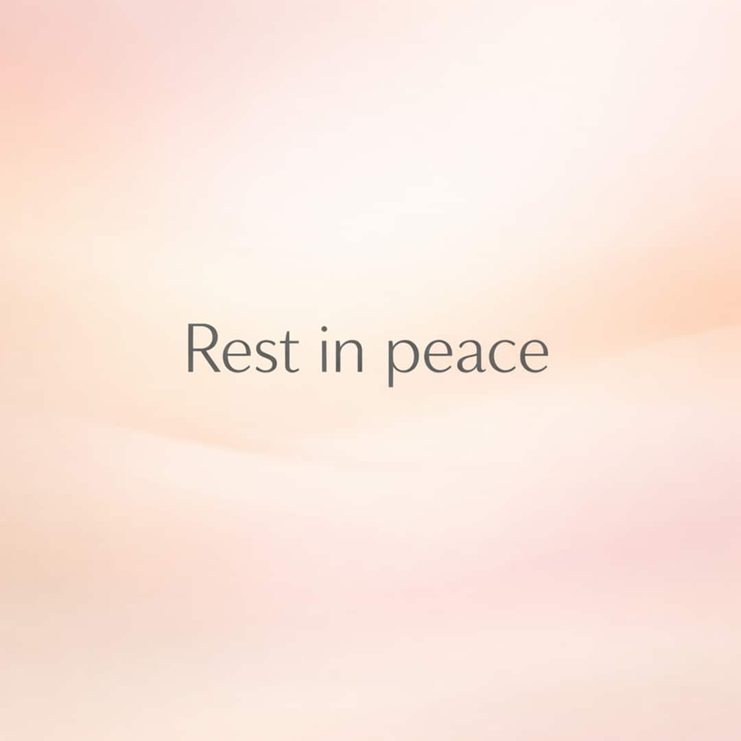 rest in peace message on soft pastel gradient background