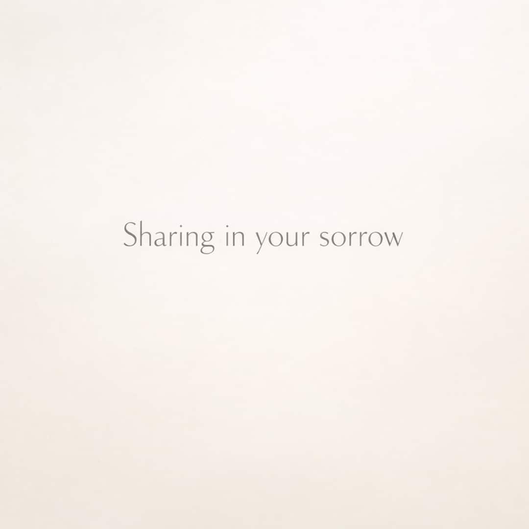 sharing in your sorrow sympathy message on minimal beige background