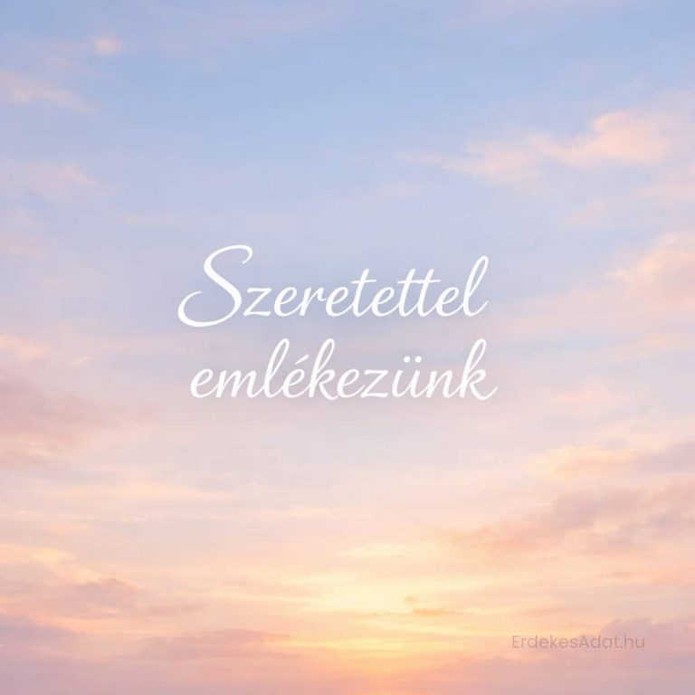szeretettel emlékezünk felirat naplemente háttéren