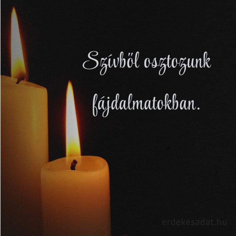 Részvétnyilvánítás Szívből osztozunk fájdalmatokban üzenettel