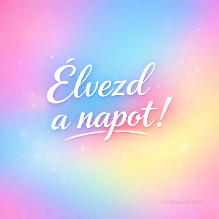 pasztell születésnapi képeslap élvezd a napot felirattal