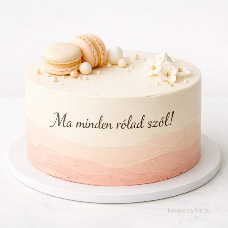 elegáns születésnapi torta ma minden rólad szól felirattal